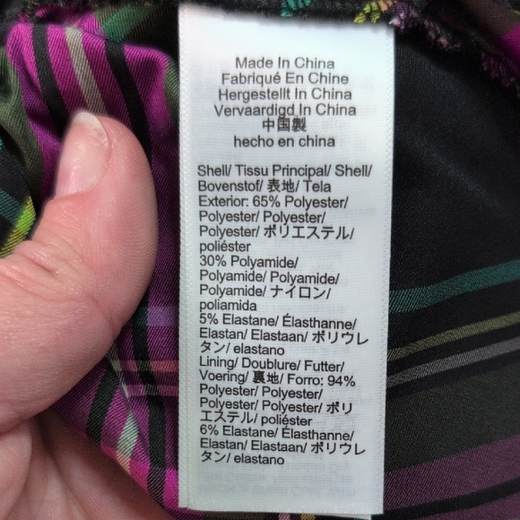 Vibrant Plaid Strapless Peplum Top - Picture 8 of 9